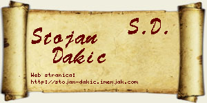 Stojan Dakić vizit kartica